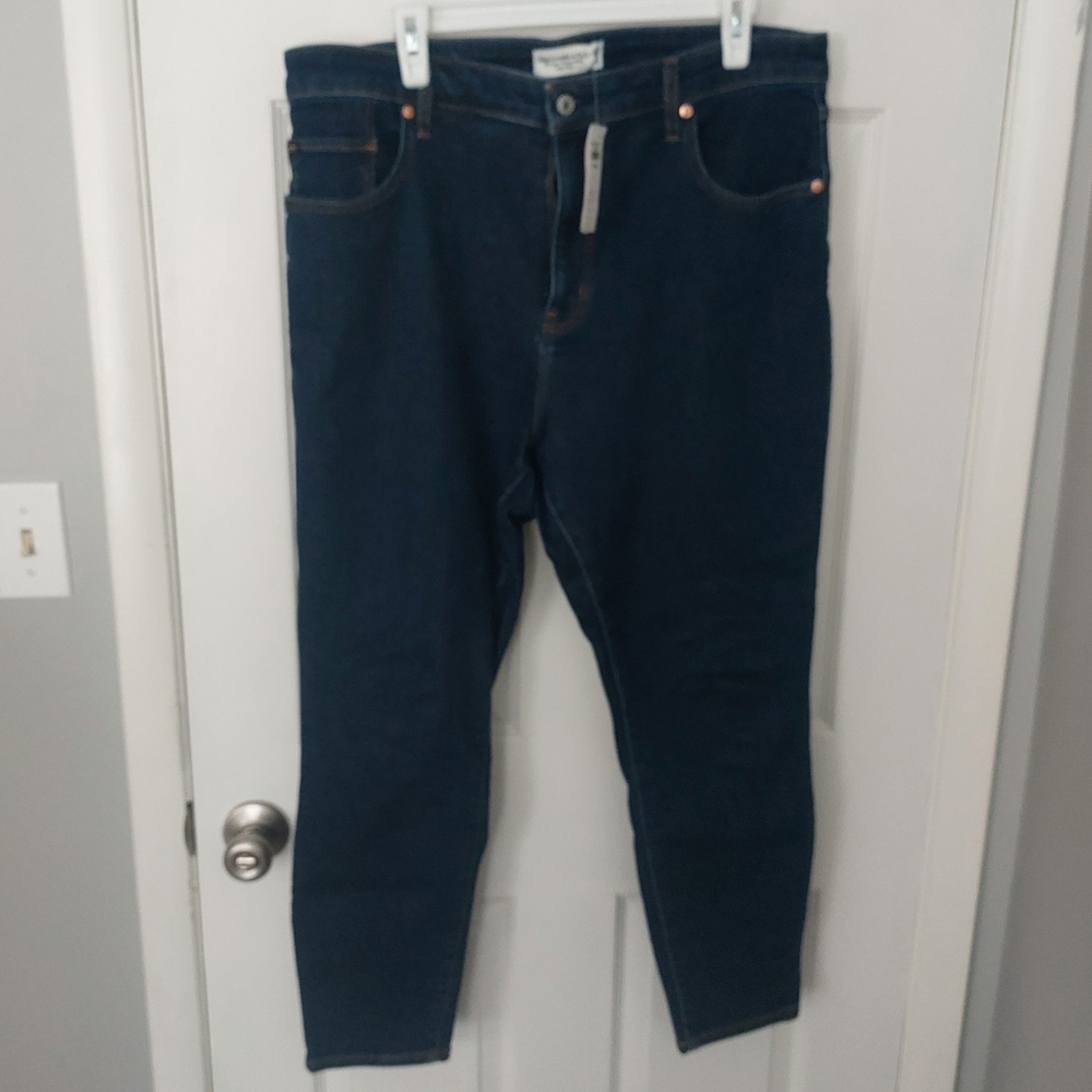 Abercrombie & Fitch High Rise Super Skinnny Ankle Jeans, Size 18R
